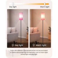 Goebleson Floor Lamp Pole Lamp With Foot Switch Modern Standing Lamp Lampshade Minimalist Freestanding Lamp Bulb Not Include