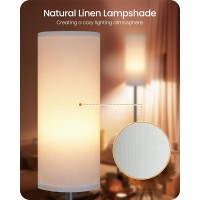 Goebleson Dimmable Floor Lamp For Living Room Corner Floor Lamp With Remote 66 Standing Tall Lamp Linen Lampshade 10W 800L