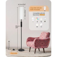 Goebleson Dimmable Floor Lamp For Living Room Corner Floor Lamp With Remote 66 Standing Tall Lamp Linen Lampshade 10W 800L