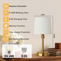 Jicai Cordless Led Table Lamp 6000Mah Battery Operated Lamp Portable Rechargeable Cordless Lamp Touch Dimmable Wireless Lamp