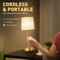 Baizhou Cordless Led Table Lamp 6000Mah Rechargeable Bedside Night Lamp For Bedroom Portable Touch Stepless Dimmable Battery O