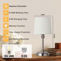 Jicai Cordless Led Table Lamp 6000Mah Battery Operated Lamp Portable Rechargeable Cordless Lamp Touch Dimmable Wireless Lamp