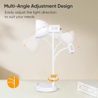 Celyst Led Desk Lamp For Home Office Metal Small Table Lamp With Free 12W Dimmable Bulb 3 Brightness Levels E26 Base Flexibl