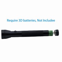 Darlur Heavy Duty Led Flashlight 3 D Cell Battery High Lumens For Home Emergency Single Mode Aluminum Body Black