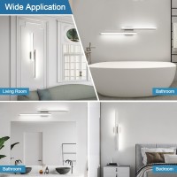 Humhold 36 Inch Modern Led Vanity Light Bar 36W Dimmable Bathroom Vanity Light Brushed Nickle Bathroom Lighting Fixtures Over