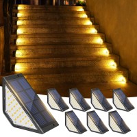 Jofios Outdoor Stair Lights 8Pack Solar Step Lights For Outside Waterproof Ip65 Outdoor Stair Lights Step Lights Outdoor Solar P