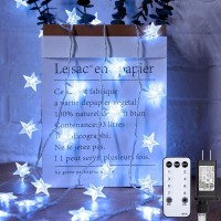 Star String Lights Plug In 66 Ft 200 Led Star Fairy String Lights With Remote And Timer 8 Modes Waterproof For Bedroom Tent L