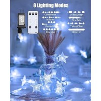 Star String Lights Plug In 66 Ft 200 Led Star Fairy String Lights With Remote And Timer 8 Modes Waterproof For Bedroom Tent L