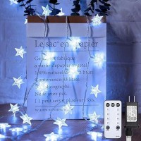 Star String Lights Plug In 66 Ft 200 Led Star Fairy String Lights With Remote And Timer 8 Modes Waterproof For Bedroom Tent L