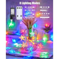 Star String Lights Plug In 66 Ft 200 Led Star Fairy String Lights With Remote And Timer 8 Modes Waterproof For Bedroom Tent L