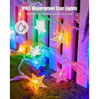 Star String Lights Plug In 66 Ft 200 Led Star Fairy String Lights With Remote And Timer 8 Modes Waterproof For Bedroom Tent L