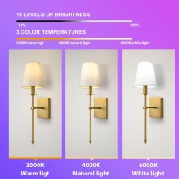 Passica Decor Battery Operated Wall Sconce Set Of Two With Dimmable Rechargeable Light Bulbs Wireless Wall Lights Remote Contro