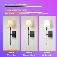 Passica Decor Battery Operated Wall Sconce Set Of Two With Dimmable Rechargeable Light Bulbs Wireless Wall Lights Remote Contro