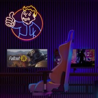 Vault Boy Neon Sign Fallout Merchandise For Wall Decor Dimmable Game Neon Sign For Wall Decor Man Cave Decor Bedroom Light Up Si