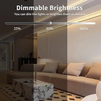 Yeewhale 328Ft Cob Led Strip Lights Dc 24V Dimmable 3000K Warm White Flexible Led Tape Light For Bedroom With Remote And App C