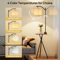 Rottogoon Floor Lamp With Table End Table Lamp With Remote Control And Charging Stationusb A Typec Ac Port 4 Color Temp