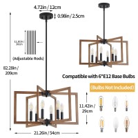 Miaybph Farmhouse Dining Room Light Fixture 6Light Chandelier Modern Metal Industrial Chandelier Lighting For Farmhouse Kitche