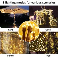 Lunaxinhuo 4Pack Solar String Lights For Outside 400 Led Solar Christmas Lights Outdoor Waterproof With 8 Modes Solar Fairy Lig