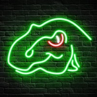 Kavaas Dinosaur Neon Sign 134X 91 Gaming Neon Sign For Game Room Decor Man Cave Kids Room Gaming Dinosaur Wall Decor