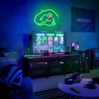 Kavaas Dinosaur Neon Sign 134X 91 Gaming Neon Sign For Game Room Decor Man Cave Kids Room Gaming Dinosaur Wall Decor