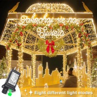 250 Led Christmas Lights Outdoor 82Ft 8 Modes Clear Wire Christmas String Lights Indoor Plug In Twinkle Fairy Lights For Bedro