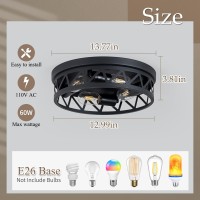 Dpxekq 14 Inch Black Flush Mount Ceiling Light Fixture 4Light Light Fixtures Ceiling Mount For Hallway Hall Kitchen Light Fixtu