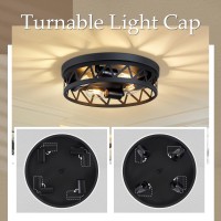 Dpxekq 14 Inch Black Flush Mount Ceiling Light Fixture 4Light Light Fixtures Ceiling Mount For Hallway Hall Kitchen Light Fixtu