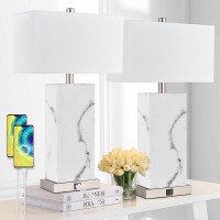 Momyofdy 24 Silver Touch Table Lamp Set Of 2 With Usb Ports 3Way Dimmable Bedside Nightstand Lamps For Bedroom Living Room E