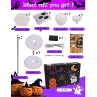 Halloween Light Up Ghost Kit 2 Pack Diy Halloween Decorations Spooky Ghost Decor With 20 Led Lights Battery Operatedadjustabl