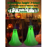 Halloween Light Up Ghost Kit 2 Pack Diy Halloween Decorations Spooky Ghost Decor With 20 Led Lights Battery Operatedadjustabl