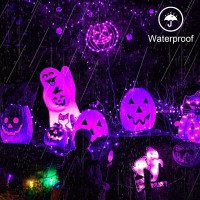 Solar Powered String Lights Outdoor 2 Pack Total 200 Led 66Ft Solar Powered Halloween Decorative Fairy Lights 8 Modes Black Wir