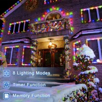 200 Led 66Ft Christmas String Lights Indoor Outdoor 8 Modes Christmas Fairy Lights With Timer Momory Ip44 Waterproof Christm