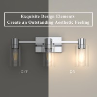 Esfos 3Light Modern Vanity Light Fixtures Over Mirror Polished Chrome Bathroom Light Fixtures Vanity Lights Wall Sconce With