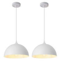 Sesiment White Farmhouse Pendant Light 118Inches 2 Packs Kitchen Pendant Light Pendant Lights Kitchen Island Industrial Pend