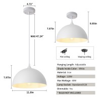 Sesiment White Farmhouse Pendant Light 118Inches 2 Packs Kitchen Pendant Light Pendant Lights Kitchen Island Industrial Pend