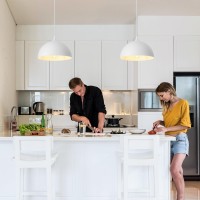 Sesiment White Farmhouse Pendant Light 118Inches 2 Packs Kitchen Pendant Light Pendant Lights Kitchen Island Industrial Pend