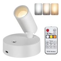 Oteedo Wireless Spotlights Indoor With Remote Up Lights Indoor Picture Light Battery Operated Spot Lights With 3 Color Dimmable