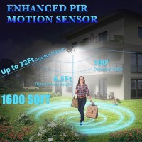 Vensstnor Solar Lights Outdoor Motion Sensor 400 Brighter 7000K 3000Lm 5 Levels Brightness 3 Lighting Modes 2400Mah 360 Wide