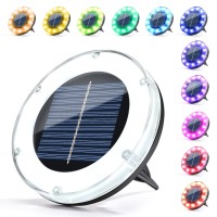 Solpex Multicolor Solar Ground Lights Solar Garden Lights Outdoor Waterproof 12 Led 2 Lighting Modes Landscape Lighting For P