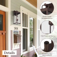 Diyel Outdoor Wall Sconce Light 24 Inch Tall Transitional Exterior Wall Bracket Lighting With Clear Glass Antirust Powder Coa