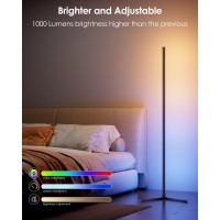 Ccacc Corner Floor Lamp 65 Smart Rgb Color Changing Led Floor Lamp With App And Remote Control Modern Mood Lighting Corner L