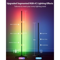 Ccacc Corner Floor Lamp 65 Smart Rgb Color Changing Led Floor Lamp With App And Remote Control Modern Mood Lighting Corner L