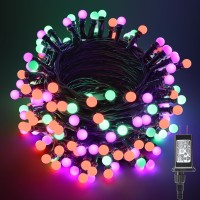 Brizled Orange Purple Green Halloween Lights 66Ft 200 Led Halloween Lights Connectable 8 Modes Outdoor Halloween Lights M