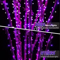 Brizled Purple Halloween Lights 66Ft 200 Led Halloween Lights String Connectable 8 Modes Mini Globe String Lights With Timer