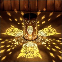 Owl Solar Lanterns Outdoor Waterproof Hanging Solar Lights Owl Gifts For Women Men Metal Decorative Led Owl Lanterns For Garden