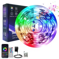 Lightillumina 164Ft Led Strip Lights Rgb Led Lights For Bedroom Smart Led Light Strips With Remote Waterproof Color Changing Li