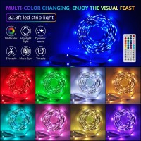 Lightillumina 164Ft Led Strip Lights Rgb Led Lights For Bedroom Smart Led Light Strips With Remote Waterproof Color Changing Li