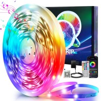 Lightillumina Led Strip Lights 656Ft Smart Led Light Strips With App Control Remote Rgb Led Lights For Bedroom Music Sync Col