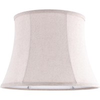 Jerhouse Beige Drum Lamp Shades Set Of 2 Medium Linen Lampshade 10Top 14Bottom 10Hightspider Farmhouse Lamp Shade For