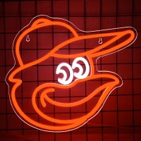 Baseball Neon Sign For Wall Decor Orioles Team Logo Neon Light Baseball Sport Led Neon Sign For Man Cave Boysroom Club Pub Birt